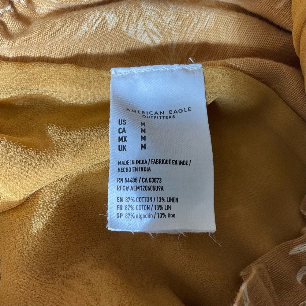 American Eagle Palm Tree High Waist Paperbag Pants M - Picture 12 of 13